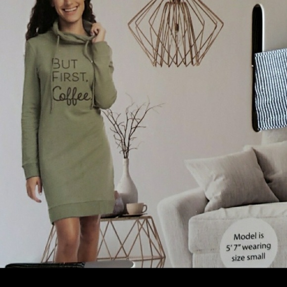 Coffeegreen Sweatshirt Dress 